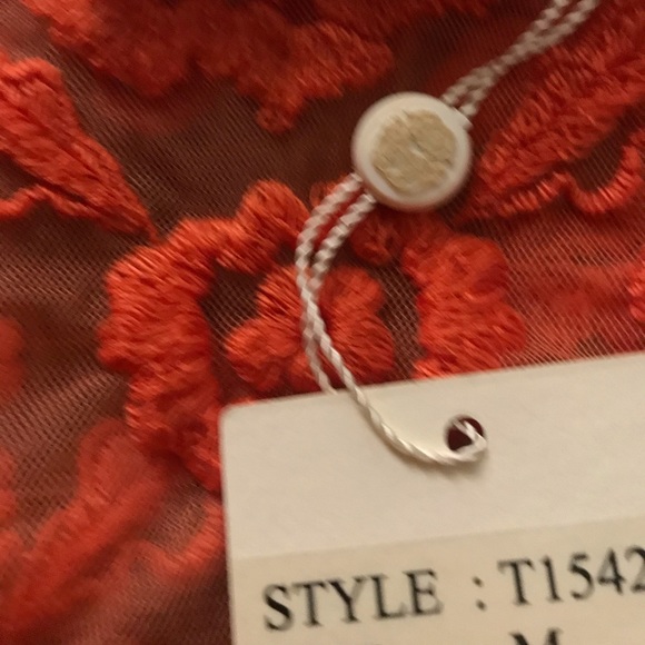 New Candella Orange Top sheer lace Tangerine, Sexy, club, party, cute, bright - Picture 10 of 12